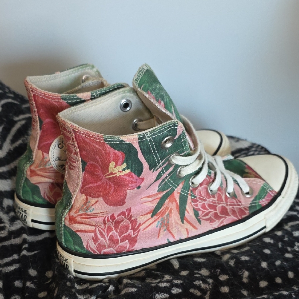 Converse Floral High-Top Sneakers